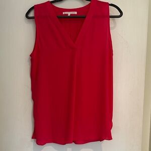 Violet & Claire Vibrant Red Sleeveless Blouse